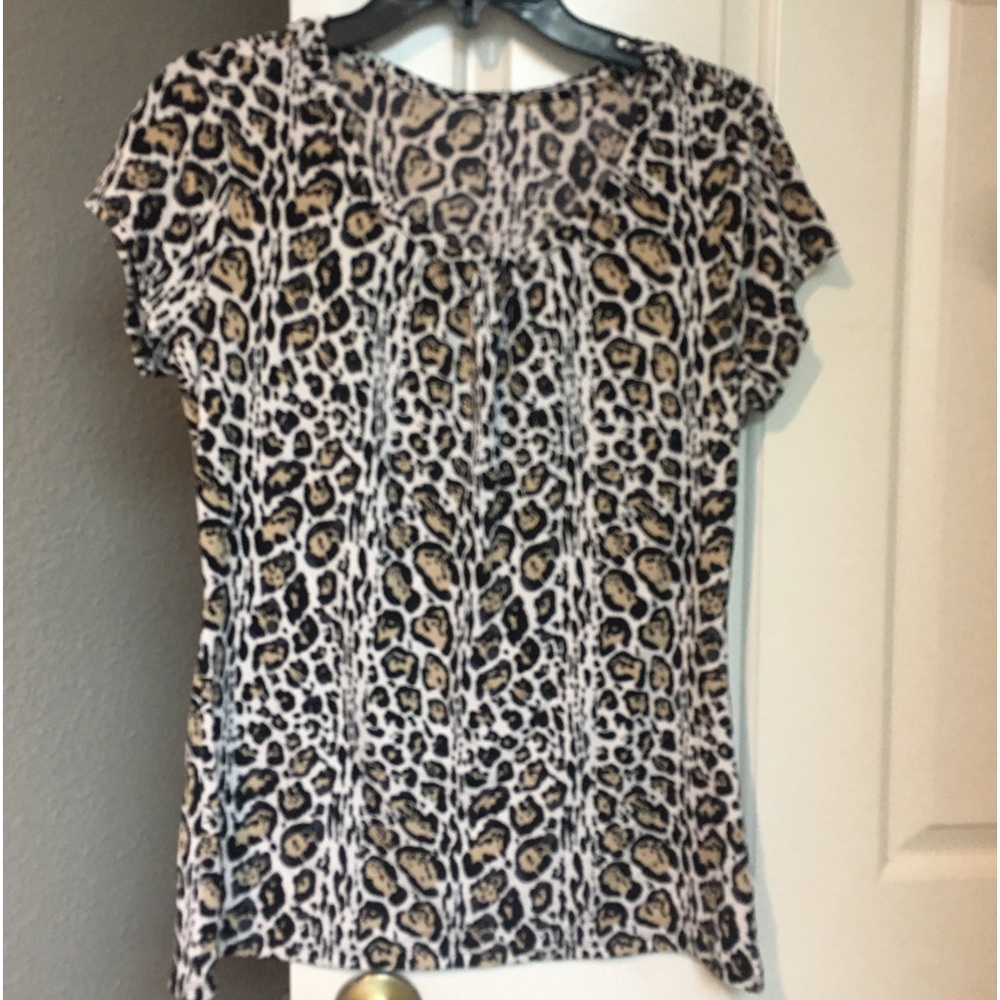 Worthington brand; cheetah print; size medium blouse